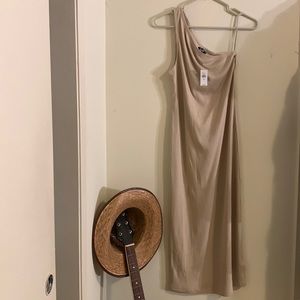 NWT GAP ribbed One shoulder dress small